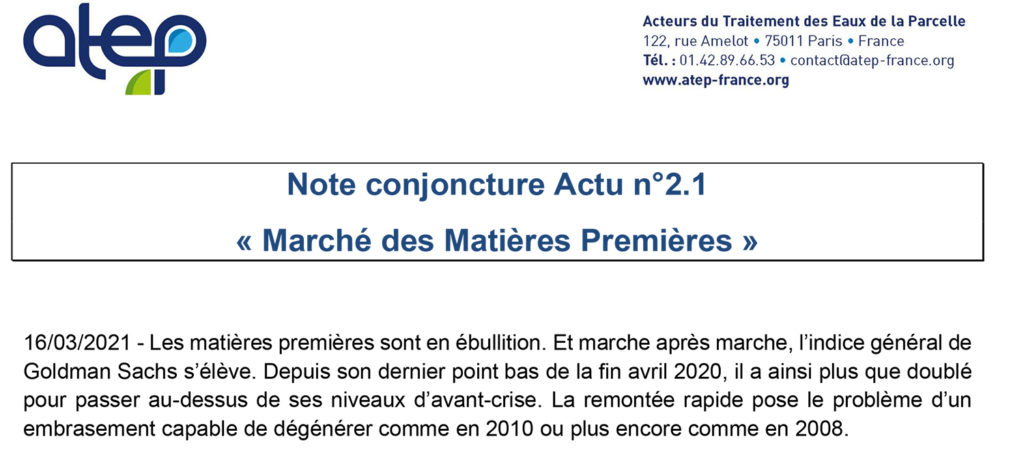 Note de conjoncture ATEP N°2.1 - mars 2021