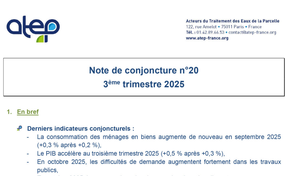Note de conjoncture ATEP n°20 - Octobre 2025
