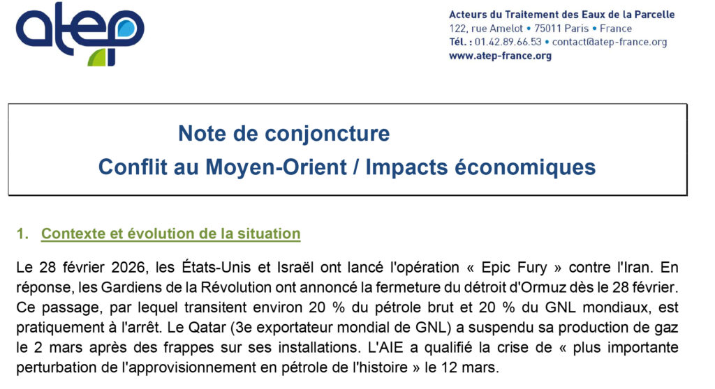 Note de conjoncture Actu ATEP - Avril